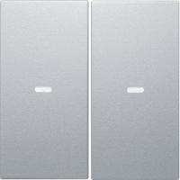 Berker 80960383 Кнопка, 2-канальная, S.1, Easy, цвет: Серый, оттенок: Алюминиевый, матовый