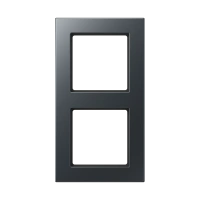 Jung A 5582 BF ANM Рамка 2-ная, вертикальный и горизонтальный монтаж, Лакированный термопласт, A 550, матовый антрацит
