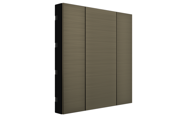 Interra ITR340-0212 iSwitch+ - 2-кнопочный KNX выключатель, алюминий, бронза матовая