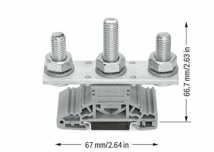 Wago 885-310 Болтовая клемма, 3 х M10, 120 мм, 269 A