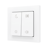 Zennio ZS552PB4MWC ZS55, Двойная мягкая кнопка для 4 бинарных входов 55x55 мм – Матовый белый – На заказ