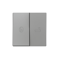 Zennio 830004406 ZS55, Накладка на двойной переключатель 55x55 мм, Серебристый