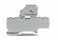 Wago 2202-1811/1000-836 4-проводная клемма с предохранителем с поворотным патроном предохранителя с концевой пластиной, серые