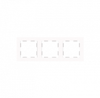 Zennio 980000308 ZS55. 3-постовая рамка, цвет: белый, оттенок: глянцевый