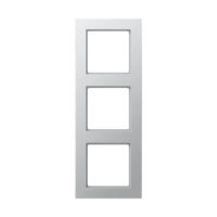 Jung AC 583 AL Рамка 3-ная, вертикальный и горизонтальный монтаж, Дюропласт лакированный, A CREATION, алюминий