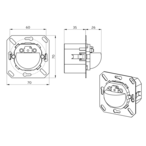 B.E.G. 92623 Настенный выключатель Indoor 180-R, цвет: Белый матовый, похожий RAL9010
