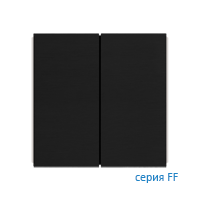 Ekinex EK-TRV-GBU Клавиши FF металлические прямоугольные вертикальные (2 шт), отделка -  матовый карбон