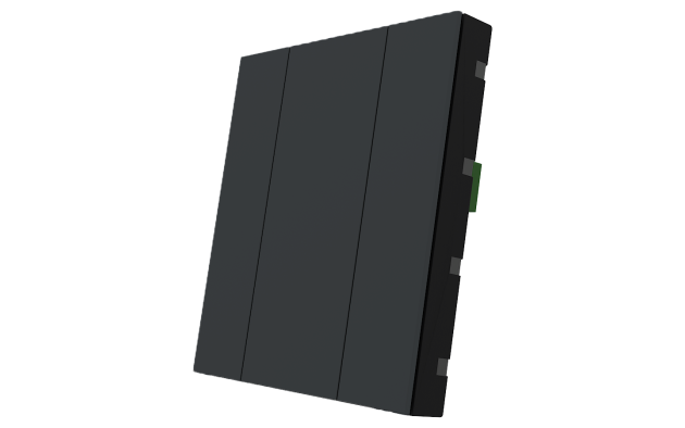 Interra ITR340-0204 iSwitch+ - 2-кнопочный KNX выключатель, пластик, антрацит матовый
