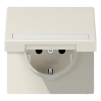 Jung LS 1520 BFNAKL SCHUKO®-розетка, 16 A 250 В ~, с полем для надписи, с дополнительной защитой,, Откидная крышка, thermoplastic, Серия LS, слоновая кость