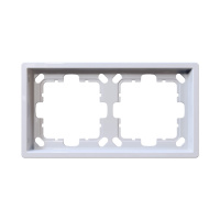 Jasmart Electric FD1002W Рамка серия FD 2-постовая, цвет белый глянцевый, FD1002W