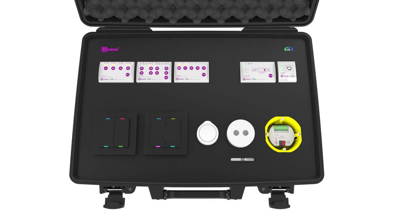 Обучающий демо-кейс с KNX оборудованием Module Electronic 30016