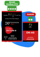 ONOKOM DK-5-MB-B Шлюз для управления системами кондиционирования DAIKIN(разъем P1 P2) по ModBus RTU протоколу