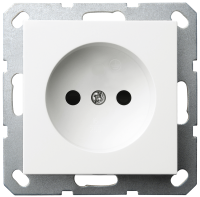 Jasmart Electric G5503W Розетка без заземления с защитными шторками 16A 250V~ 2P, цвет белый глянцевый, G5503W