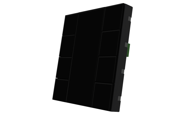 Interra ITR340-0831 iSwitch+ - 8-кнопочный KNX выключатель, плексиглас, черный