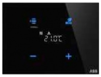 ABB TR/U.3.1-CG Терморегулятор Tacteo, горизонтальный, черное стекло, цвет: Чёрный