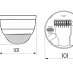 B.E.G. 92440 Потолочный датчик присутствия PD4-M-2C-C, цвет: Белый матовый, похожий RAL9010