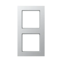 Jung AC 582 AL Рамка 2-ная, вертикальный и горизонтальный монтаж, Дюропласт лакированный, A CREATION, алюминий