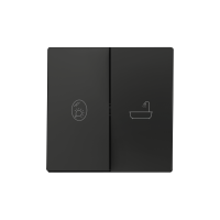 Zennio 830004405 ZS55, Накладка на двойной переключатель 55x55 мм, Антрацит