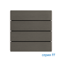 Ekinex EK-TRO-GBR Клавиши "FF" металлические прямоугольные (4 шт), отделка - матовый никель