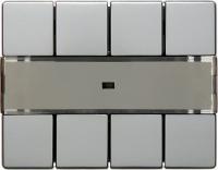 Berker 75164643 Клавишный сенсор «Комфорт», с полем для надписей, 4-канальный, Arsys, стальной, лак, цвет: Нержавеющая сталь, оттенок: Матовый лак