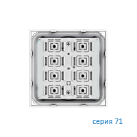 Ekinex EK-E22-TP-NFW Выключатель Basic NF, серия 71, 4-х клавишный, белое основание