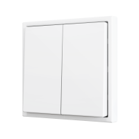 Zennio ZS702PB2MW ZS70, Двойная мягкая кнопка для 2 бинарных входов 70x70 мм – Матовый белый