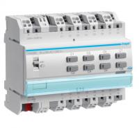 Hager TYA608D Привод управления / жалюзи 8-канал KNX, 16A, C-нагрузка, с ручным управлением, без шины