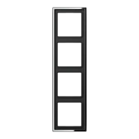 Jung GCR 2984 Рамка 4-ная, vertical and horizontal installation, Metal, chromed, LS 990, хром