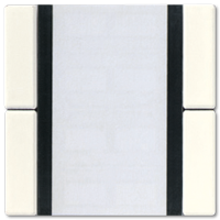 Jung A2072NABS KNX кнопочный сенсор, 2 группы, цвет: Белый, оттенок: Слоновая кость