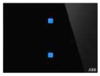 ABB TB/U2.8.1-CG Сенсор Tacteo 2-кнопочный, горизонтальный, черное стекло, цвет: Чёрный