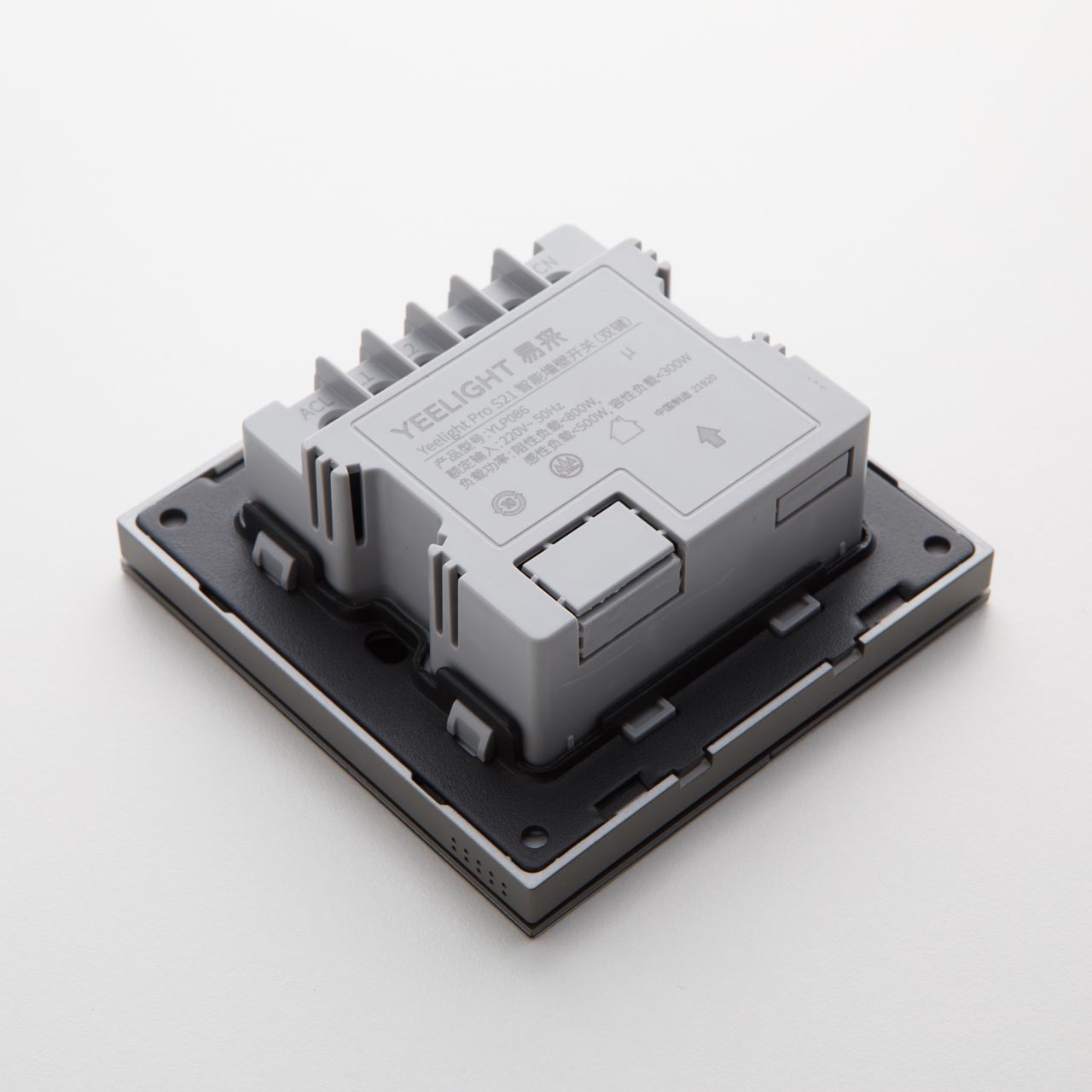 Yeelight YLP086 Выключатель Yeelight Pro, серия S21, проводной, 2 клавиши, серый (N L)