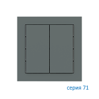 Ekinex EK-T2R-FVC Клавиша "71" прямоугольная вертикальная, 2 шт, материал - Fenix NTM, цвет - Зеленый Коммодор