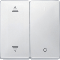 Schneider MTN626719 Клавиша для модуля 2-кнопочного выключателя, рис ВВ/ВН, 1/10, SD, цвет: Белый, оттенок: Белоснежный, глянцевый, RAL 9010