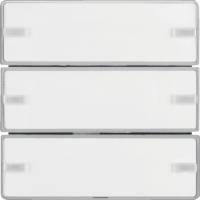 Berker Easy 80143321 Клавишный сенсор «Комфорт», 3-канальный, Q.x, алюминиевый, цвет: Серый, оттенок: Алюминиевый