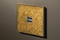 Lithoss USB-розетка Void USB Laiton antique, Цвет: Желтый ,оттенок: Античный