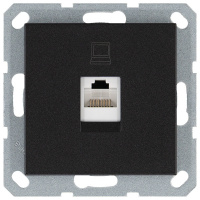 Jasmart Electric G6105B Интернет-розетка RJ45 с накладкой, цвет Антрацит, G6105B