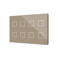 Zennio ZVIFXLX8C Flat XL X8. Стеклянная емкостная кнопка - 8 кнопок - ,цвет: шампанское