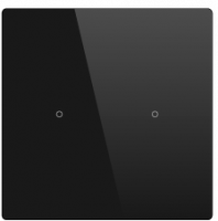 BESKNX PL312200BL/C Cubik-SQ2 Квадратная сенсорная панель, 2 зоны, датчик температуры и влажности, цвет: Чёрный
