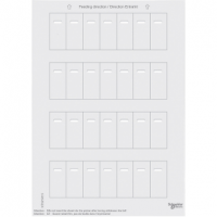 Schneider MTN618419 Sm,этикетки для мн-х кн. выкл. с ик-приемником, цвет: Белый, оттенок: Белоснежный, RAL 9010