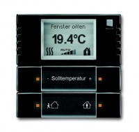 ABB 6124/01-81-500 Терморегулятор KNX с дисплеем, антрацит, цвет: Антрацит