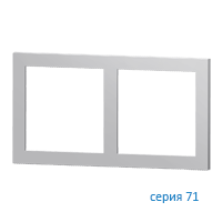 Ekinex EK-P2S-GAG Плата "71" пластиковая, 2 поста (60х60), цвет - серый