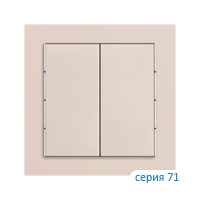 Ekinex EK-T2R-FBL Клавиша "71" прямоугольная вертикальная, 2 шт, материал - Fenix NTM, цвет - Бежевый Луксор