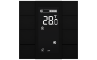 Interra ITR340-1811 iSwitch+ - 8-кнопочный KNX контроллер с ЖК-дисплеем, алюминий, черный матовый
