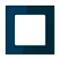 Jung AC 581 GL NB Стеклянная рамка 1-ная, вертикальный и горизонтальный монтаж, Glass, A CREATION, глубокий синий