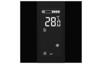 Interra ITR340-1231 iSwitch+ - 2-кнопочный KNX контроллер с ЖК-дисплеем, плексиглас, черный