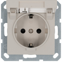 Jasmart Electric G5505T Розетка SCHUKO© с крышкой и защитными шторками 16A 250V~ 2P+T, цвет Тауп, G5505T