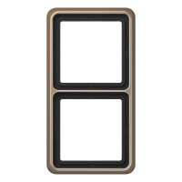 Jung CD 582 GB Рамка 2-ная, вертикальный и горизонтальный монтаж, Анодированный алюминий, CD 500, золотая бронза