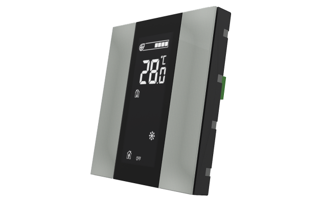 Interra ITR340-1205 iSwitch+ - 2-кнопочный KNX контроллер с ЖК-дисплеем, пластик, серый