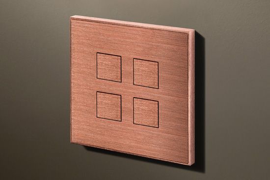 Lithoss Выключатель Squares Copper, Цвет: Медный