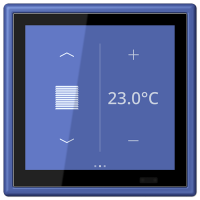 Jung LC 459 D1 S206 KNX комнатный контроллер LS TOUCH, Цвет: Синий, оттенок: Outremer, 31